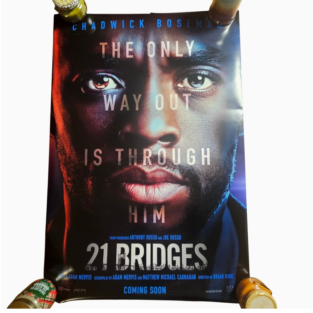21 Bridges 2019 Original Advance Movie Poster‎ 27x40 Chadwick Boseman D/S